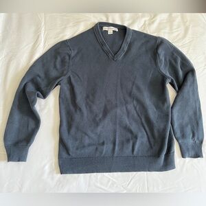 Classic V-Neck Sweater for Men - Blue